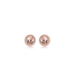 Rose Gold, 5 MM Ball Stud Earrings