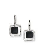 'Zenith' Earrings with Onyx or Pearl