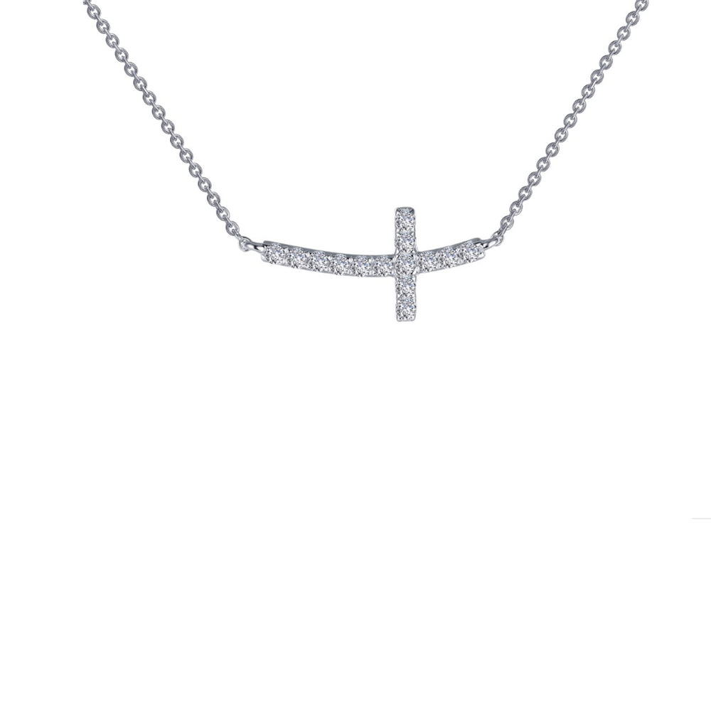 Necklace~Sideways, Curved Cross