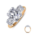 3-Stone Ring Two-Tone